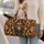 Halloween Harlequin Skulls, Pumpkins and Bows for Seasonal Travel and Autumn Getaways Quilted Weekend Bag - 2