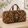 Halloween Harlequin Skulls, Pumpkins and Bows for Seasonal Travel and Autumn Getaways Quilted Weekend Bag - 4
