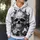 Skull, Playing Cards And Dice For Casino Nights And Everyday Alternative Style All-over Print Hoodie (Lightweight) - 5