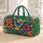 Tropical Butterflies and Wildflowers for Colorful Summer Getaways and Beach Escapes Quilted Weekend Bag - 1