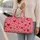 Blush and Crimson Hearts for Romantic Beach Getaways and Sweet Weekend Escapes Quilted Weekend Bag - 2