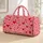 Blush and Crimson Hearts for Romantic Beach Getaways and Sweet Weekend Escapes Quilted Weekend Bag - 1