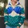 Mermaid Shell Bodice and Teal Scales for Fantasy Dress-Up and Halloween Gift Ideas All-over Print Hoodie (Lightweight) - 5