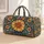 Mosaic Sunflowers and Geometric Tiles for Sunny Beach Days and Relaxed Weekend Getaways Quilted Weekend Bag - 1