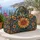 Mosaic Sunflowers and Geometric Tiles for Sunny Beach Days and Relaxed Weekend Getaways Quilted Weekend Bag - 5