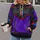 Purple And Black Space Ranger Costume Look For Halloween Parties And Toy-Themed Events All-over Print Hoodie (Lightweight) - 2