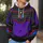 Purple And Black Space Ranger Costume Look For Halloween Parties And Toy-Themed Events All-over Print Hoodie (Lightweight) - 5