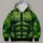 Green Muscular Hero Costume Look for Halloween Parties and Family Group Celebrations All-over Print Hoodie (Lightweight) - 4