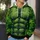 Green Muscular Hero Costume Look for Halloween Parties and Family Group Celebrations All-over Print Hoodie (Lightweight) - 5