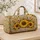 Sunflower and Golden Wheat Florals for Camping Getaways and Sunny Weekend Escapes Quilted Weekend Bag - 4
