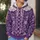 Purple Lace-Up Princess Bodice for Halloween Fairytale Costume Parties All-over Print Hoodie (Lightweight) - 5