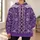 Purple Lace-Up Princess Bodice for Halloween Fairytale Costume Parties All-over Print Hoodie (Lightweight) - 6