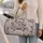 Monochrome Rose And Botanical Blooms For Coastal Getaways And Relaxed Weekend Escapes Quilted Weekend Bag - 2