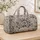Monochrome Rose And Botanical Blooms For Coastal Getaways And Relaxed Weekend Escapes Quilted Weekend Bag - 4
