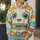 Friendly Toy Face Costume with Colorful Number Patches for Halloween Parties All-over Print Hoodie (Lightweight) - 5