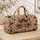 Cowboy Skeletons and Rust Wildflowers for Halloween Getaways and Autumn Adventures Quilted Weekend Bag - 4