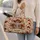 Cowboy Skeletons and Rust Wildflowers for Halloween Getaways and Autumn Adventures Quilted Weekend Bag - 2