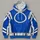 Blue And White Retro Superhero Suit Style For Comic Fans And Cosplay Events Conventions All-over Print Hoodie (Lightweight) - 4