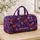 Halloween Bats Pumpkins Skulls and Witch Hats for Spooky Seasonal Travel Quilted Weekend Bag - 4