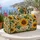 Golden Sunflowers and Green Leaves for Cheerful Camping, Beach Days, and Summer Travel Quilted Weekend Bag - 5