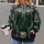 Emerald Armored Villain Costume Details for Conventions and Fantasy Fans All-over Print Hoodie (Lightweight) - 2