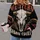 Western Bull Skull and Horns for Halloween Nights, Rodeo Weekends and Country Style Fans All-over Print Hoodie (Lightweight) - 2