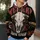 Western Bull Skull and Horns for Halloween Nights, Rodeo Weekends and Country Style Fans All-over Print Hoodie (Lightweight) - 5