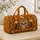 Halloween Skull, Pumpkin and Black Cat Motifs for Cozy Autumn Travel and Getaways Quilted Weekend Bag - 4