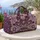 Purple Patchwork Hearts for Weekend Getaways, Resort Escapes, and Holiday Travel Quilted Weekend Bag - 5