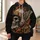 Flame Skull Motorcycle Helmet Art for Bold Road Trips and Everyday Biker Style All-over Print Hoodie (Lightweight) - 6