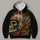 Flame Skull Motorcycle Helmet Art for Bold Road Trips and Everyday Biker Style All-over Print Hoodie (Lightweight) - 4