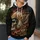 Flame Skull Motorcycle Helmet Art for Bold Road Trips and Everyday Biker Style All-over Print Hoodie (Lightweight) - 5