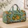 Citrus Blossoms and Teal Vines for Sunny Coastal Getaways and Relaxed Resort Escapes Quilted Weekend Bag - 4