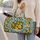 Citrus Blossoms and Teal Vines for Sunny Coastal Getaways and Relaxed Resort Escapes Quilted Weekend Bag - 2