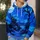Haunted House, Bare Tree And Blue Pumpkins For Halloween Night Celebrations All-over Print Hoodie (Lightweight) - 5