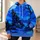 Haunted House, Bare Tree And Blue Pumpkins For Halloween Night Celebrations All-over Print Hoodie (Lightweight) - 6