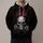 Scarlet-Eyed Skull with Skeletal Hands for Halloween Night and Gothic Casual Style All-over Print Hoodie (Lightweight) - 1