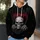 Scarlet-Eyed Skull with Skeletal Hands for Halloween Night and Gothic Casual Style All-over Print Hoodie (Lightweight) - 5