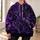 Fierce Violet Wolf Art for Bold Outdoor Style and Everyday Wear All-over Print Hoodie (Lightweight) - 6