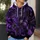 Fierce Violet Wolf Art for Bold Outdoor Style and Everyday Wear All-over Print Hoodie (Lightweight) - 5
