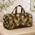 Golden Honeycomb Bees for Weekend Travel, Garden Getaways, and Nature Loving Women Quilted Weekend Bag - 4