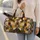 Golden Honeycomb Bees for Weekend Travel, Garden Getaways, and Nature Loving Women Quilted Weekend Bag - 2