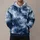 Navy And White Cloud Marbling For Relaxed Weekend Wear And Everyday Casual Style All-over Print Hoodie (Lightweight) - 1