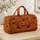 Purple Jack-O’-Lanterns for Halloween Getaways and Cozy Autumn Travel Adventures Quilted Weekend Bag - 4