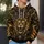 Roaring Golden Lion and Crown Motif for Bold Everyday Streetwear and Weekend Style All-over Print Hoodie (Lightweight) - 5