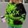 Lime Green Smiling Devil Face for Bold Halloween Nights and Playful Casual Style All-over Print Hoodie (Lightweight) - 2