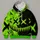 Lime Green Smiling Devil Face for Bold Halloween Nights and Playful Casual Style All-over Print Hoodie (Lightweight) - 4