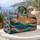 Turquoise And Coral Ocean Waves For Sunny Beach Getaways And Summer Travel Escapes Quilted Weekend Bag - 5