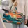 Turquoise And Coral Ocean Waves For Sunny Beach Getaways And Summer Travel Escapes Quilted Weekend Bag - 2