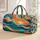 Turquoise And Coral Ocean Waves For Sunny Beach Getaways And Summer Travel Escapes Quilted Weekend Bag - 1